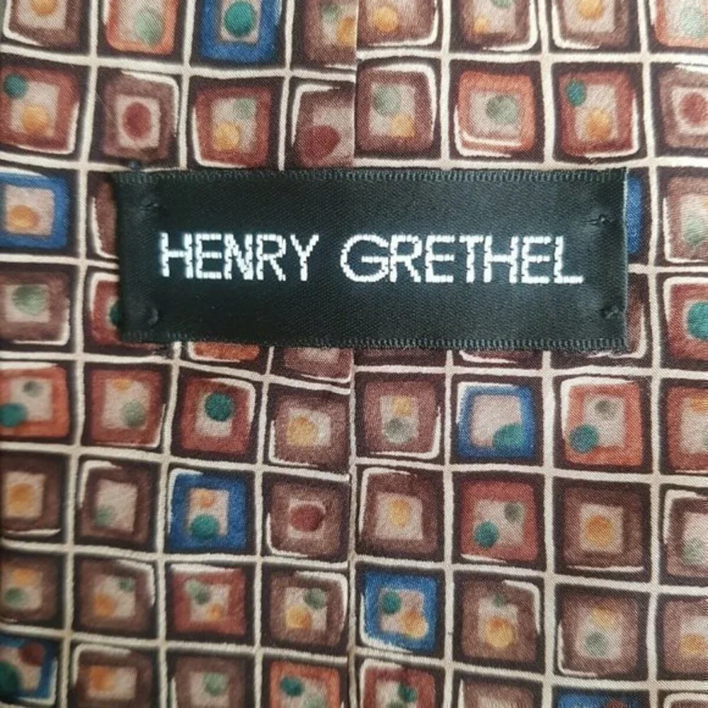 Henry Grethel Mens 100% Silk 58